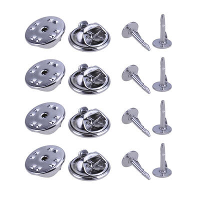

100 set Silver Brooch Base Holder Pins Badge Holder for DIY Jewelry Decor