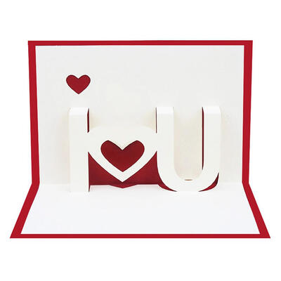 

3D Pop Up Cards I Love You Valentine Greeting Card Postcard Birthday Gifts