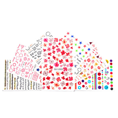 

Toponeto New 20PCS Water Decals Nail Art Transfer Stickers Big Sheet Manicure Decoration