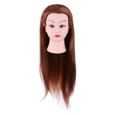 

Fake Mannequin Head Model Fiber Hair Synthetic Hairdress Doll Training Head