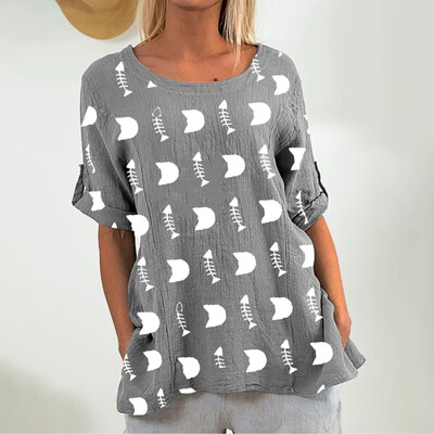 

Womens Tops Ladies Shirts Beach Summer Plus Size Casual Fashion Printed