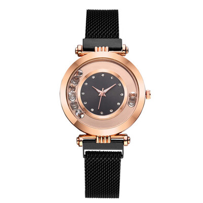 

Luxury Women Watches Ball Dot Dial Ladies Rhinestone Quartz Wristwatch Mesh Belt Strap Clock Casual Dress Gift Reloj Mujer