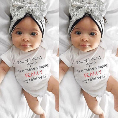 

Newborn Toddler Baby Boys Girls kids clothes letter print round neck Bodysuit short sleeve cotton summer Jumpsuit one pieces