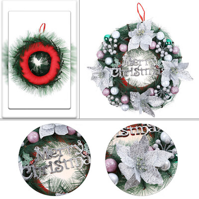 

Tailored Christmas Wreath Decor For Xmas Party Door Wall Hanging Garland Ornament 30CM