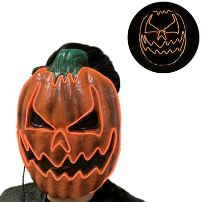 

Halloween Luminous Pumpkin Face Mask Costumes Makeup Party Horror Cosplay Props