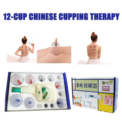 

〖Follure〗Kangzhu 12-Cup Biomagnetic Chinese Cupping Therapy Set