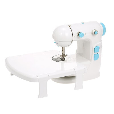 

Mini Sewing Machine Adjustable Double Speed Double Thread Wide Table Cut Wire LED Light Free Arm U-shaped for Sleeves with Pedal