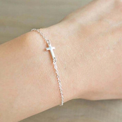 

Stainless Steel Cross Bracelet Armband Armoured Necklace Women Bangle