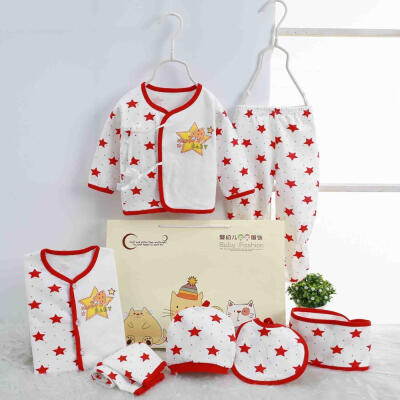 

Baby Boys Girls Clothing Cotton Infant Underwear Fashion Suits Set 7 Pieces Clothes For 0-3M