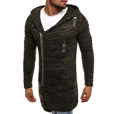 

Toponeto Men Splicing Autumn Winter Casual Long Sleeve Knitting Long Sweaters Tops Blouse