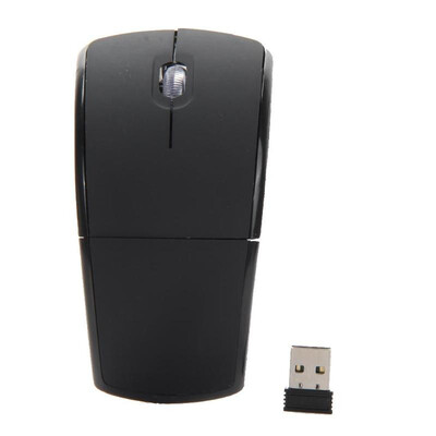 

24GHz Foldable Arc Wireless Optical Mouse Mice USB Receiver for Laptop