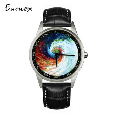 

Festival gift Enmex creative design canvas canvas sports water-proof steel watch