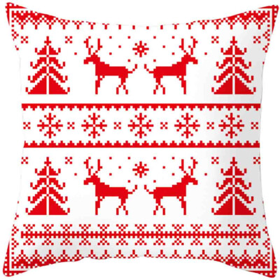 

Tailored 2020Merry Christmas Pillow Cases Cotton Linen Sofa Cushion Cover Home Decor