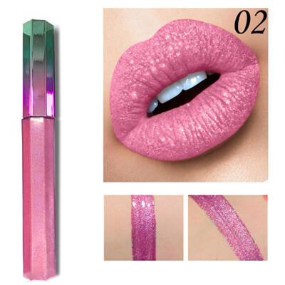

12Colors Professional Matte Metallic Shiny Lip Glaze Gloss Long Lasting Lipstick