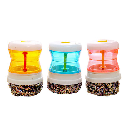 

〖Follure〗Easy Use Palm Scrubber Wash Clean Tool Holder Soap Dispenser Brush Dish Washer
