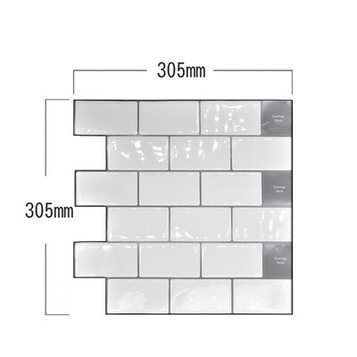 

3 Colors 3D Mosaic Wall Sticker Glue Self-Adhesive Home Decoration Waterproof 1x