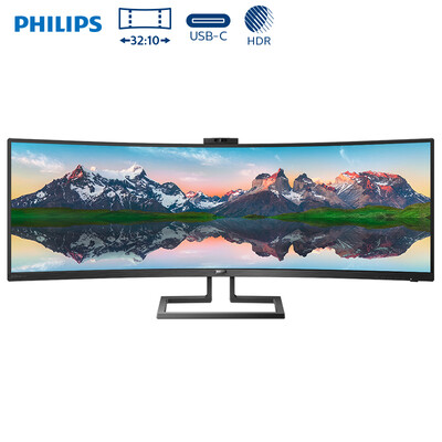 

Philips 43-inch 3210 super widescreen DWFHD dual USB-C 60W 1800R curved wide color gamut true HDR400 computer monitor screen HDMI 439P9H1