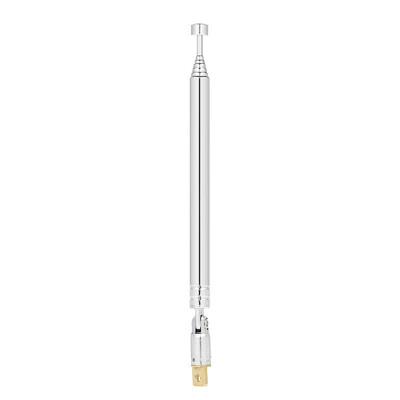 

Telescopic FM Radio Antenna 7 Sections Chromium-plating Copper Antenna 180° Rotatable
