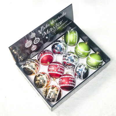 

Tailored 12PCS Christmas Tree 8cm Ball Bauble Hanging Home Party Ornament Decor