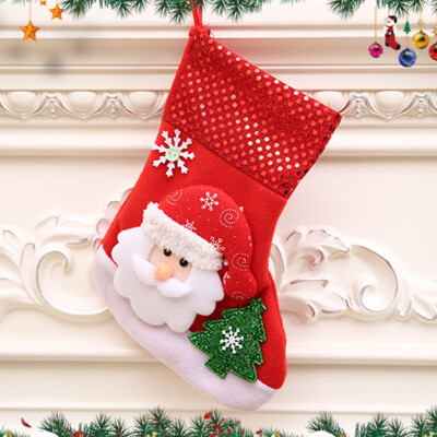 

Christmas Santa Socks Lovely Ornaments Festival Party Xmas Tree Hanging Decor