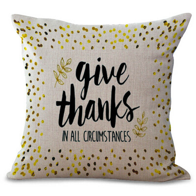 

Tailored Happy Thanksgiving Day Throw Pillow Cases Cafe Sofa Cushion Cover Home Decor