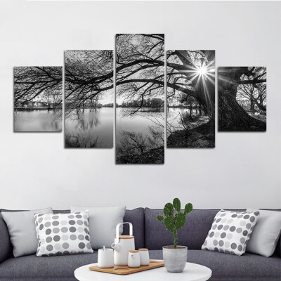 

Large Black & White Canvas Art Print Home Decoration Wall Art Tree Flowers Art Oil Canvas Painting Picture