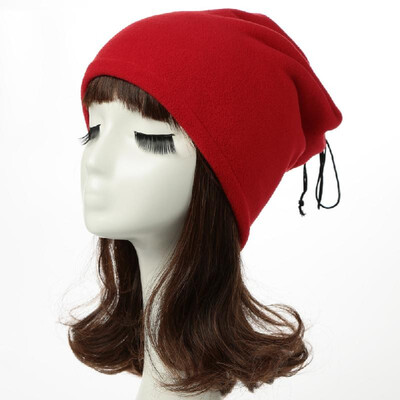 

New Winter Unisex Women Men Fleece Hat Solid Warm Hip-Hop Cool Cap Headwear Neckerchief