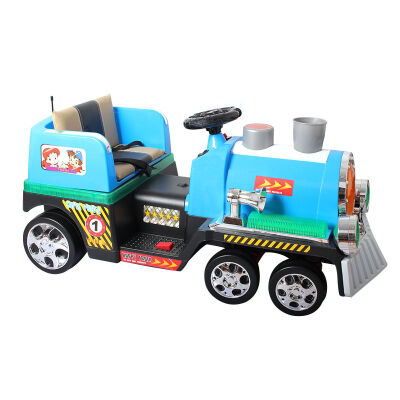 

24 G Electric Kids Ride on Train w Lights MP3 RC-Blue