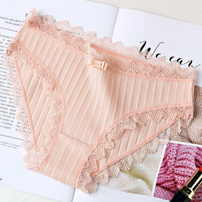 

Cotton Lace Panties Women Underwear 2018 Cute Candy Colors Panties Girl Lingerie Panty Ladies Breathable Comfortable Briefs V2