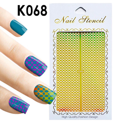 

Toponeto 1Pc Irregular Hollow Nail Art Vinyls Stencil Stickers Manicure