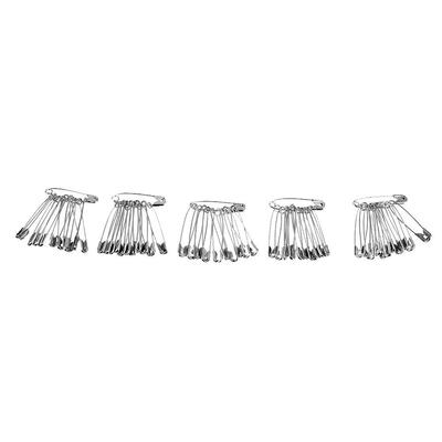 

60pcs Silver Tone Metal Stainless Steel Brooch Badge Jewelry Safety Pins