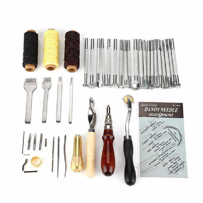 

Professional 48pcs Leather Craft Tools Kit Hand Leathercraft Accessories Leather Making Tool Set