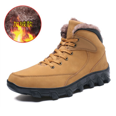 

NIKEZI 2019 men winter snow boots anti-slip outdoor with wool warm footwear high top ice shoes for boy