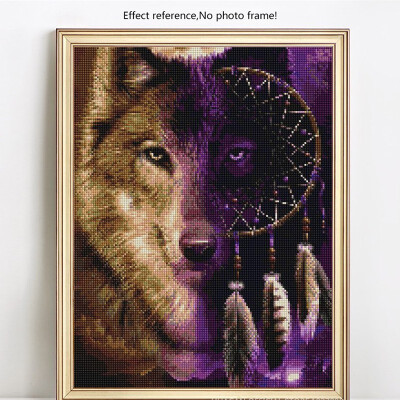 

kirinshow Full drill Diamond Painting Wolf 5D DIY Diamond Embroidery Aniaml Picture Rhinestone Mosaic Scenic Home Decor Gift