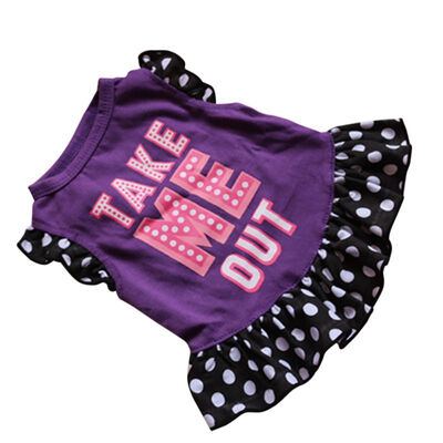

Letters Printed T-Shirt Pets Sleeveless Dots Clothes Puppy Bow Princess Vest Size  S M L