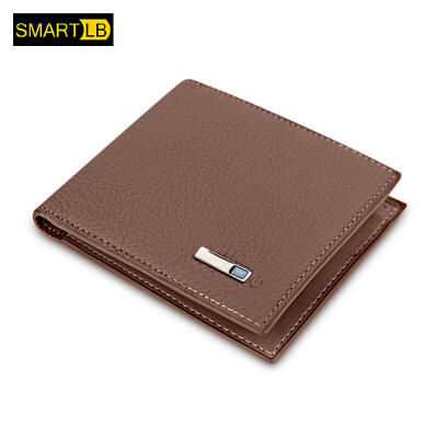 

SMARTLB Wallet Finder Smart Tracker GPS Men Genuine Leather Rechargeable Card Holder