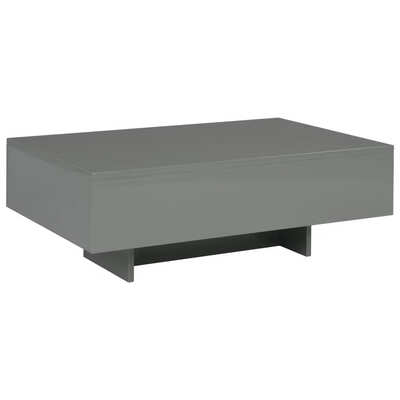 

Coffee Table High Gloss Gray 335"x217"x122" MDF