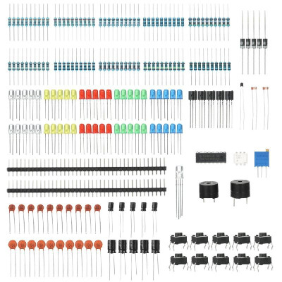 

New Electronics Components Basic Starter Kit for Arduino UNO MEGA2560 Raspberry Pi with LED Precision Potentiometer Buzzer Capacit