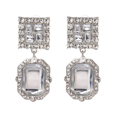 

Vintage crystal statement dangle Earrings for Women Ethnic rhinestone earrings fashion za jewelry wholesale