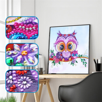 

Gobestart Special Shaped Diamond Painting DIY 5D Partial Drill Cross Stitch Kits Crystal R