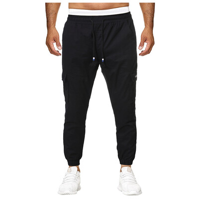 

Gobestart Mens Straight Casual Cotton Slim Fit Sport Long Pants Pocket Trousers