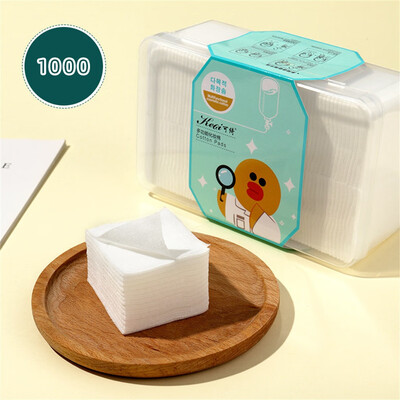 

〖Follure〗1000Pcs Cosmetic Cotton Pad Lint Free Facial Eye Cleansing Makeup Remover Tools
