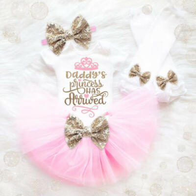 

Toddler Baby GirlS Daddy"s Princess Outfit Tutu Skirt Dress Cake Smash Headband