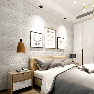 

〖Follure〗New PE Foam 3D Wallpaper DIY Wall Stickers Wall Decor Embossed Brick Stone A