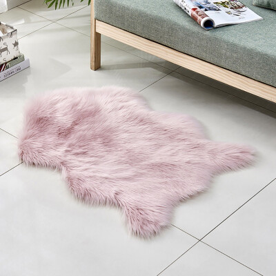 

Toponeto Wool Imitation Sheepskin Rugs Faux Non Slip Bedroom Shaggy Carpet Mats