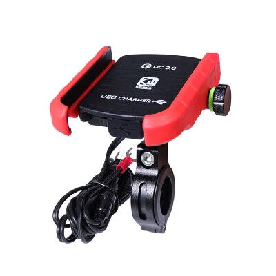 

Motorcycle Bicycle Phone Holder Handlebar Clip Stand Bike Stand Aluminum Mount Motobike QC30 Fast Charging Bracket 360 Rotating R