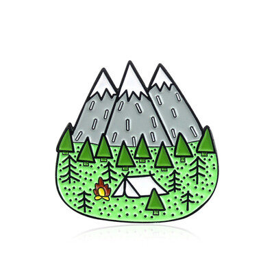 

Wild Camping Enthusiasts Souvenir Forest Forest Drop Oil Brooch Jewelry