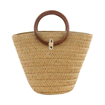 

Vintage Boho Paper Rope Straw Shoulder Handbags Women Casual Top-handle Bag