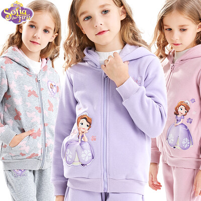 

Disney girls jacket sweatpants suit childrens autumn new casual pants fleece girl sweater cardigan Y513115 pink 110cm suitable 105-115 cm
