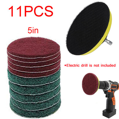 

〖Follure〗11 Piece Scrub Brush Power Drill Cleaning Brush Cleaner Combo Tool Kit Perfect for Cleaning Grout